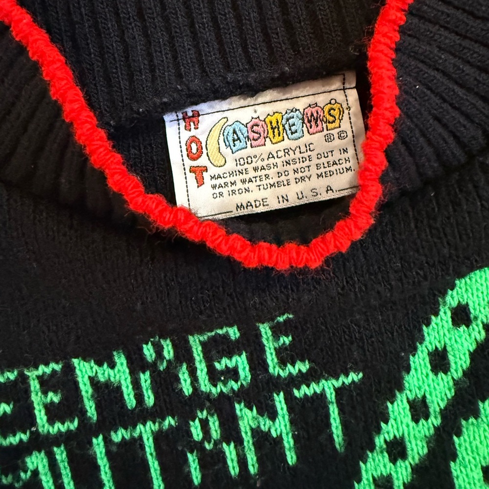 RARE - 90s Vintage Teenage Mutant Ninja Turtles - Knit Sweater - Unisex - Picture 9 of 16